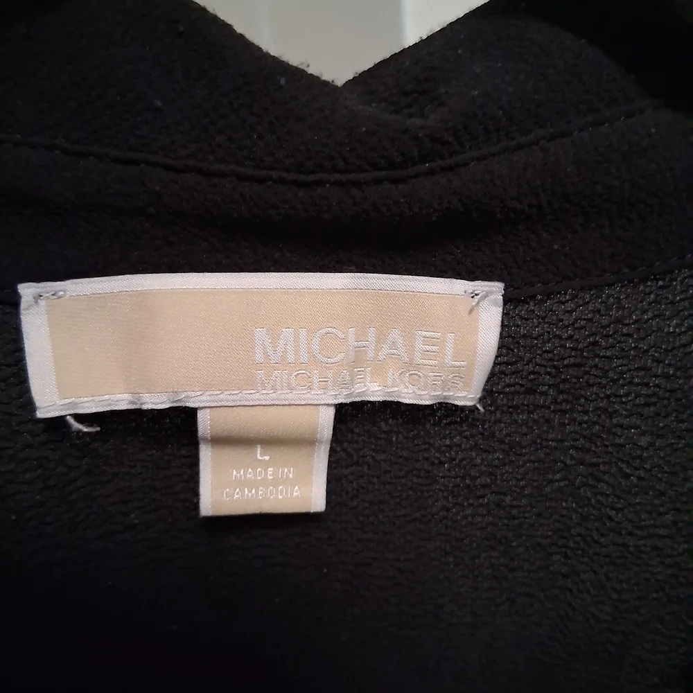 Michael Kors Black Zip-Up Sweatshirt